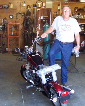 Mike with his new custom-painted California Scooter Classic