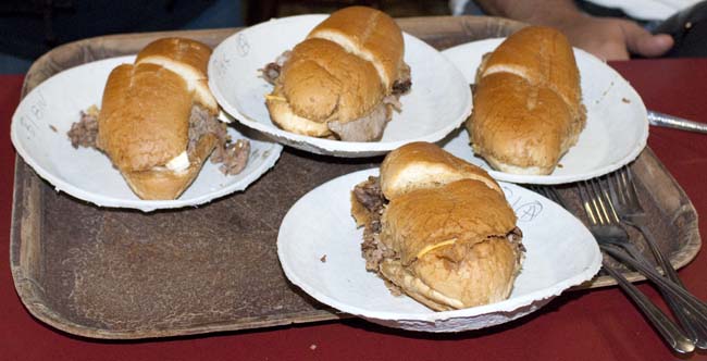 The real deal...roast beef dips with bleu cheese at Philippes...it just doesn't get any better!