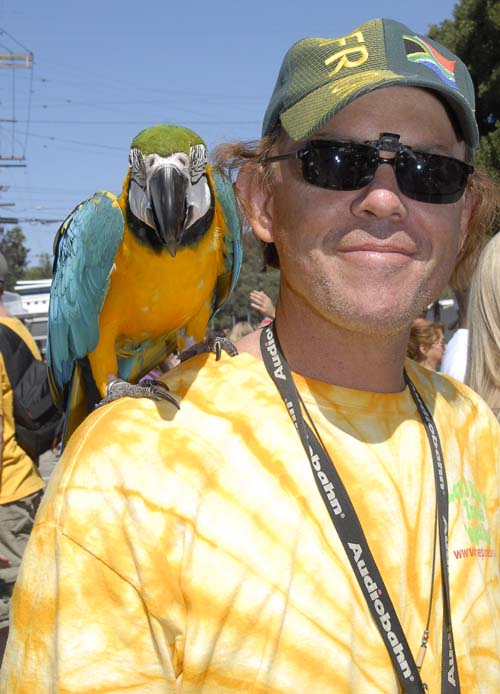 The Sarge and Joe...no kidding, that's the parrot's name