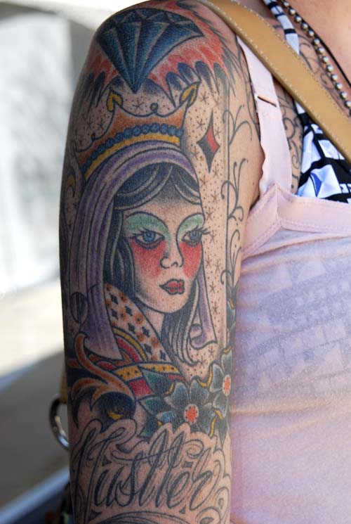 Ink on a young lady's arm