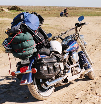How not to pack on a motorcycle trip...