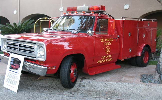 The Squad 51 firetruck from the TV show "Emergency"