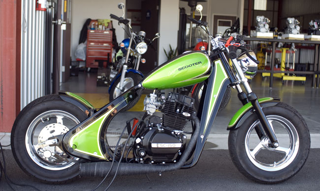 The California Scooter Company LSR bike...this puppy goes for the record this Sunday!