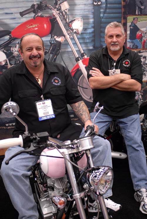 TK and Steve manning the California Scooter booth at the 2010 SEMA show