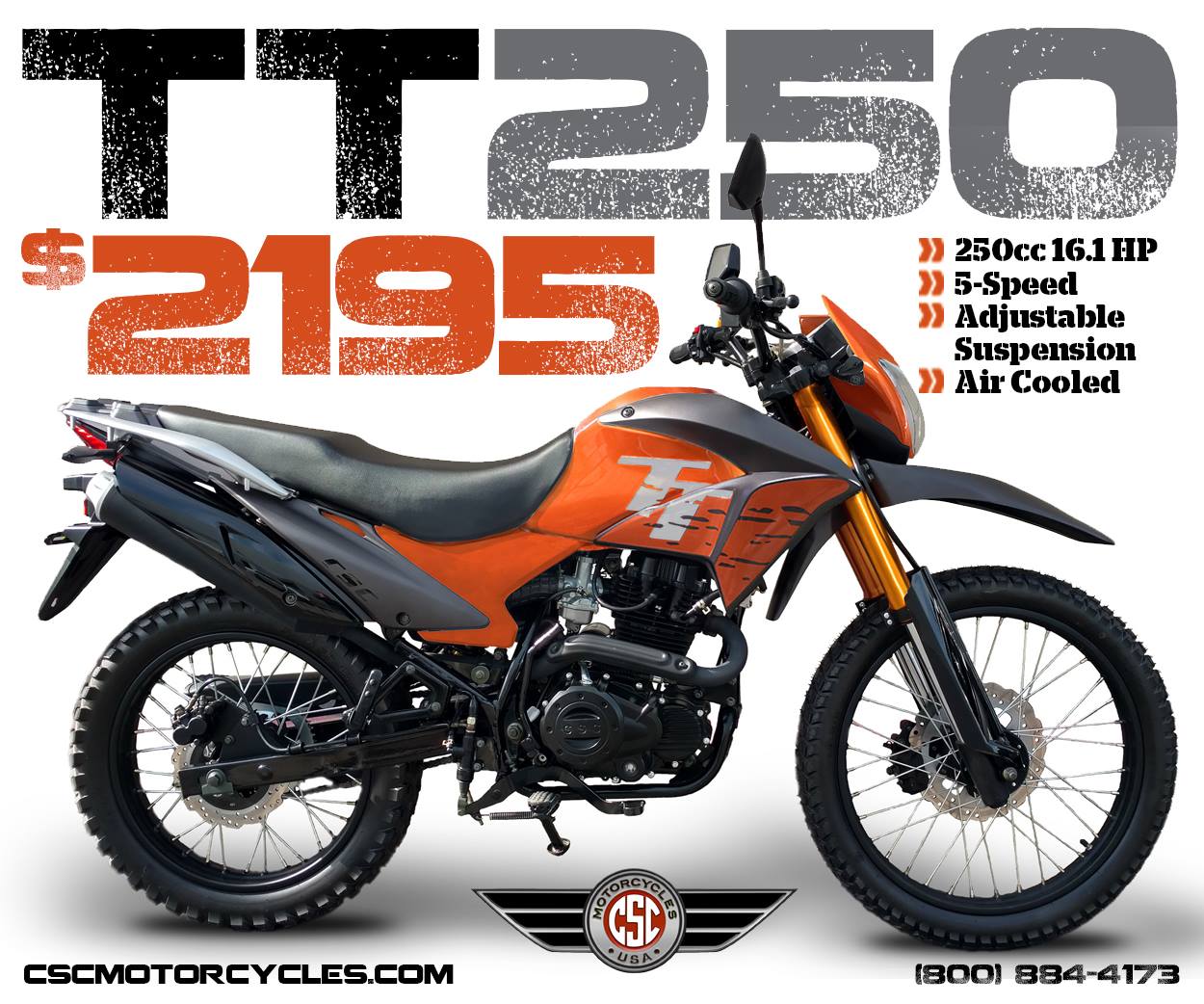 CSC TT250 Enduro dual-sport motorcycle