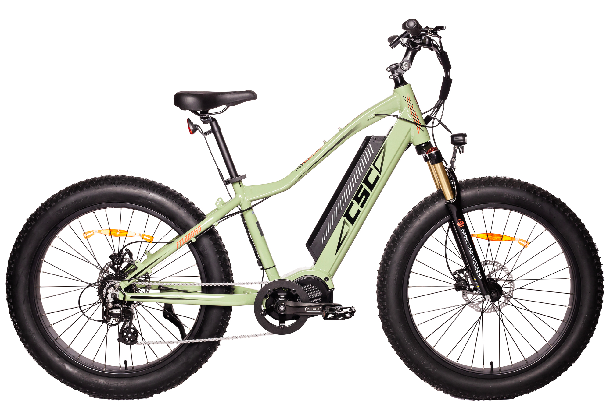 CSC Ebike FT1000MD in Wasabi color side shot.