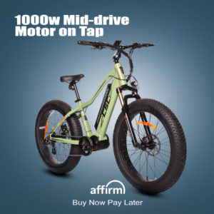 FT1000MD E-Bike in Wasabi. 1000w Mid-drive motor performance on tap.