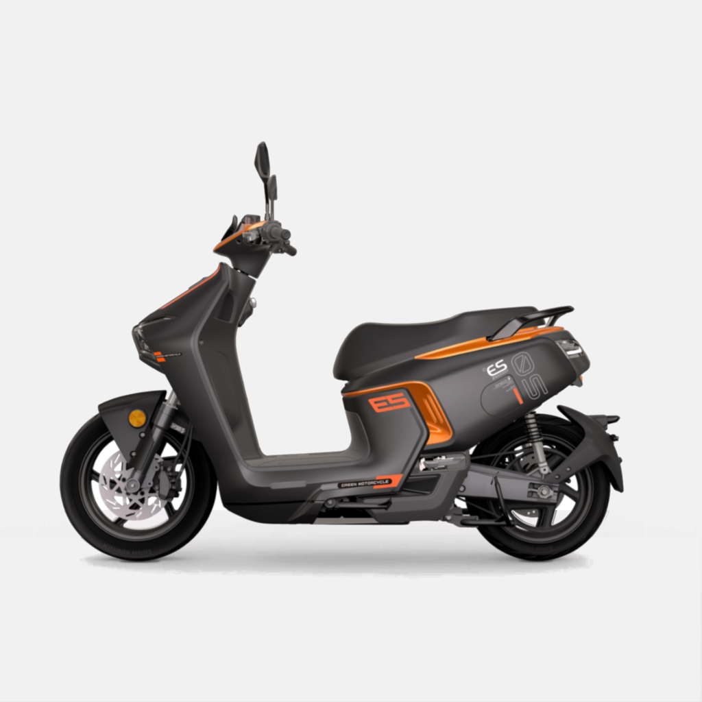 ES5 Electric Scooter in Charcoal with Passion Orange accents