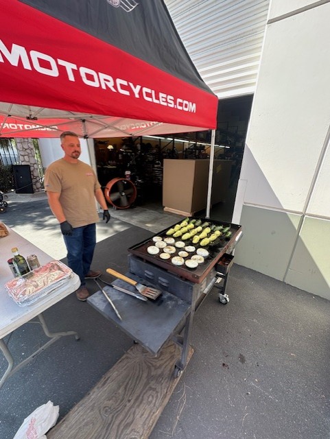 Matt getting ready to grille